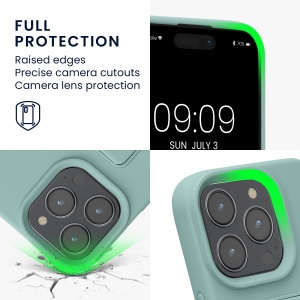 Husa Kwmobile pentru Apple iPhone 16 Pro, Verde deschis, Silicon, KWM000022UN002C - Img 4