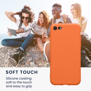 Husa Kwmobile pentru Apple iPhone SE (2022)/iPhone SE (2020)/iPhone 8, Portocaliu, Silicon, KWM0000083F058C - Img 3