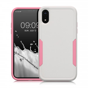 Husa Kwmobile pentru Apple iPhone XR, Silicon, Alb/Roz, 59195.02 - Img 2