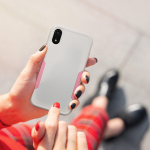 Husa Kwmobile pentru Apple iPhone XR, Silicon, Alb/Roz, 59195.02 - Img 7
