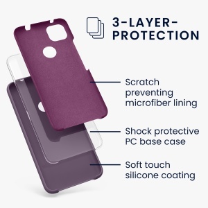 Husa Kwmobile pentru Google Pixel 4a, Mov inchis, Silicon, KWM000011HX067C - Img 6