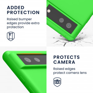 Husa Kwmobile pentru Google Pixel 6, Silicon, Verde, 55480.159 - Img 4