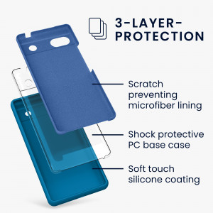 Husa Kwmobile pentru Google Pixel 6a, Silicon, Albastru, 57815.224 - Img 3