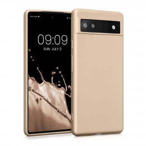 Husa Kwmobile pentru Google Pixel 6a, Silicon, Auriu, 57960.66 - Img 1