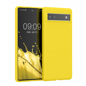 Husa kwmobile pentru Google Pixel 6a, Silicon, Galben, 57799.165 - Img 1