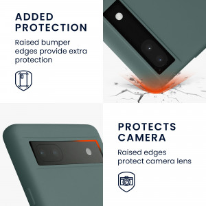 Husa Kwmobile pentru Google Pixel 6a, Silicon, Verde, 58053.171 - Img 4