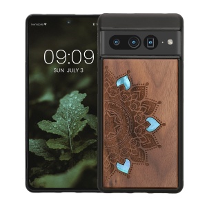 Husa Kwmobile pentru Google Pixel 7 Pro, Maro/Albastru, Lemn, KWM000018ED006C - Img 2
