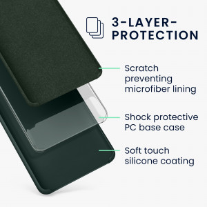 Husa kwmobile pentru Google Pixel 7 Pro, Silicon, Verde, 59452.169 - Img 3