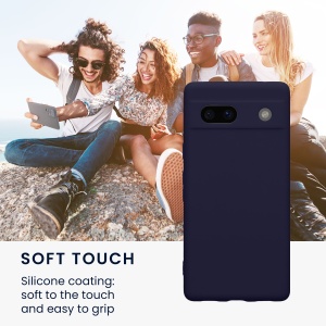 Husa Kwmobile pentru Google Pixel 7a, Albastru inchis, Silicon, KWM000019YF028C - Img 3