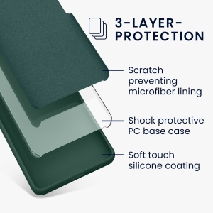 Husa Kwmobile pentru Google Pixel 7a, Verde, Silicon, KWM000019YE024C - Img 8