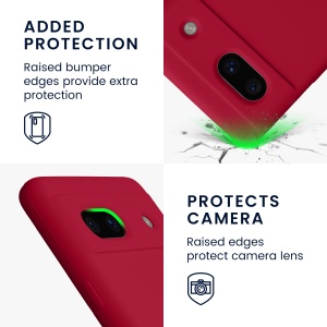 Husa Kwmobile pentru Google Pixel 7a, Visiniu, Silicon, KWM000019YE040C - Img 4
