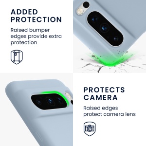 Husa Kwmobile pentru Google Pixel 8 Pro, Albastru deschis, Silicon, KWM0000208G020C - Img 5