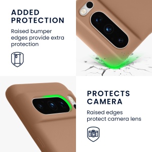 Husa Kwmobile pentru Google Pixel 8 Pro, Crem, Silicon, KWM0000208G031C - Img 5