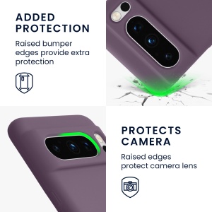 Husa Kwmobile pentru Google Pixel 8 Pro, Mov inchis, Silicon, KWM0000208G041C - Img 6