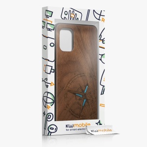 Husa Kwmobile pentru OnePlus 8T, Maro/Albastru, Lemn, KWM0000123P006C - Img 8