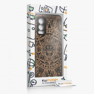 Husa Kwmobile pentru OnePlus Nord 2 5G, Lemn, Maro/Negru, 56448.08 - Img 8