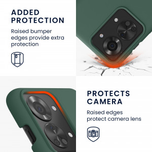 Husa Kwmobile pentru OnePlus Nord 2T, Silicon, Verde, 58764.166 - Img 4