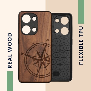 Husa Kwmobile pentru OnePlus Nord 3 5G, Maro, Lemn/Silicon, 61771.01 - Img 3