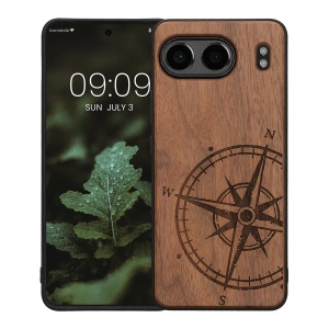Husa Kwmobile pentru OnePlus Nord 4, Maro, Lemn/Silicon, KWM000022VM001C - Img 2
