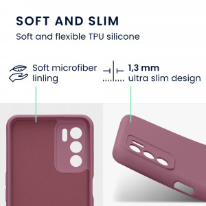 Husa Kwmobile pentru OPPO A16/A16s, Silicon, Violet, 57572.167 - Img 3