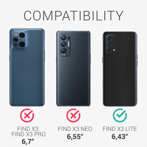 Husa Kwmobile pentru OPPO Find X3 Lite, Silicon, Albastru, 55201.186 - Img 5