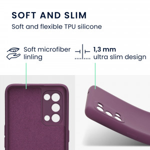 Husa Kwmobile pentru OPPO Find X3 Lite, Silicon, Violet, 57661.187 - Img 3