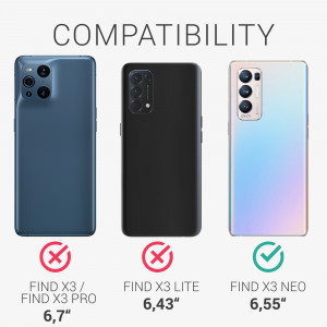 Husa Kwmobile pentru OPPO Find X3 Neo, Silicon, Albastru, 55200.186 - Img 5