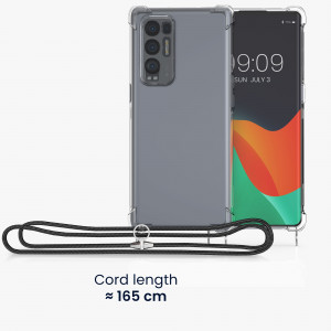 Husa Kwmobile pentru OPPO Find X3 Neo, Silicon, Transparent/Negru, 57265.01 - Img 4