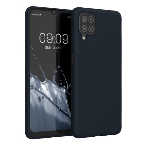 Husa Kwmobile pentru Samsung Galaxy A12, Albastru inchis, Silicon, KWM000012BL053C - Img 1