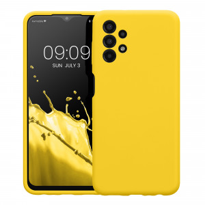 Husa Kwmobile pentru Samsung Galaxy A13, Silicon, Galben, 57832.165 - Img 2