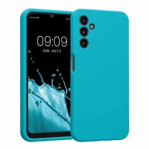 Husa Kwmobile pentru Samsung Galaxy A14 5G, Albastru deschis, Silicon, KWM000018GD037C - Img 1