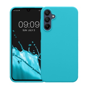 Husa Kwmobile pentru Samsung Galaxy A15 5G, Albastru deschis, Silicon, KWM000021MF028C - Img 2