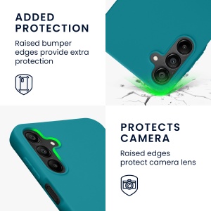 Husa Kwmobile pentru Samsung Galaxy A15 5G, Verde, Silicon, KWM000021MH003C - Img 3