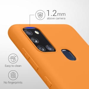 Husa Kwmobile pentru Samsung Galaxy A21s, Portocaliu, Silicon, KWM000011GI019C - Img 3