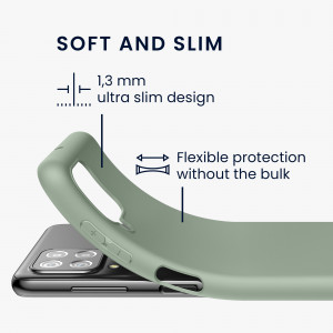 Husa Kwmobile pentru Samsung Galaxy A22, Silicon, Verde, 55493.172 - Img 3