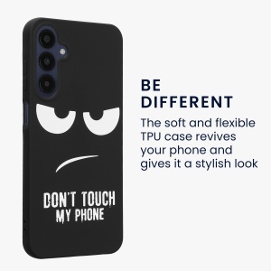 Husa Kwmobile pentru Samsung Galaxy A25, Negru/Alb, Silicon, KWM000021QB001C - Img 3