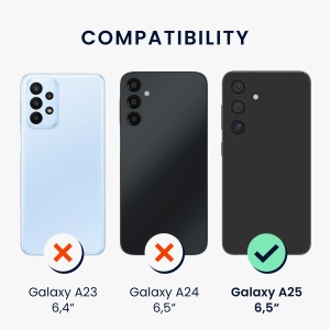 Husa Kwmobile pentru Samsung Galaxy A25, Negru/Alb, Silicon, KWM000021QB001C - Img 5