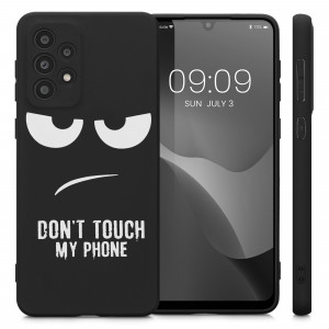 Husa Kwmobile pentru Samsung Galaxy A33 5G, Silicon, Negru/Alb, 58244.01 - Img 2