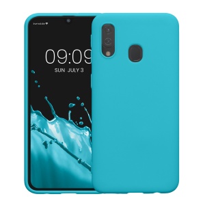 Husa Kwmobile pentru Samsung Galaxy A40, Albastru deschis, Silicon, KWM000009ZX034C - Img 2