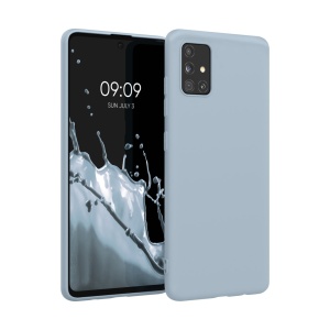 Husa Kwmobile pentru Samsung Galaxy A51, Albastru deschis, Silicon, KWM000010YZ052C - Img 1