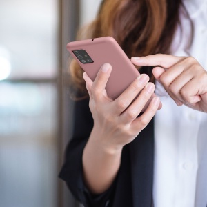 Husa Kwmobile pentru Samsung Galaxy A51, Roz deschis, Silicon, KWM000010YZ058C - Img 3