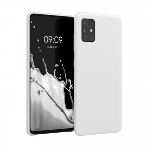 Husa Kwmobile pentru Samsung Galaxy A51, Silicon, Alb, 51197.48 - Img 1