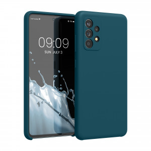 Husa Kwmobile pentru Samsung Galaxy A52/Galaxy A52 5G/Galaxy A52s 5G, Silicon, Verde, 54347.57 - Img 1