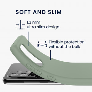 Husa Kwmobile pentru Samsung Galaxy A52/Galaxy A52 5G/Galaxy A52s 5G, Silicon, Verde, 54346.172 - Img 3