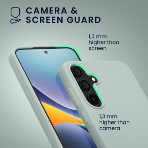Husa Kwmobile pentru Samsung Galaxy A55, Verde deschis, Silicon, KWM000021MG011C - Img 6