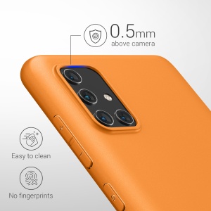 Husa Kwmobile pentru Samsung Galaxy A71, Portocaliu, Silicon, KWM000010ZJ029C - Img 3