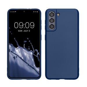 Husa Kwmobile pentru Samsung Galaxy S21, Albastru inchis, Silicon, KWM000012BU019C - Img 1