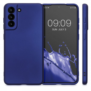 Husa Kwmobile pentru Samsung Galaxy S21 FE, Silicon, Albastru, 55485.64 - Img 2