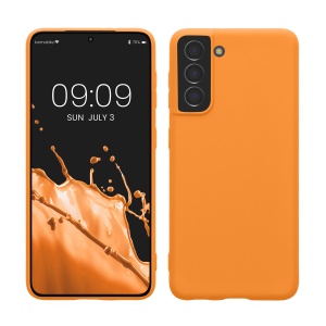 Husa Kwmobile pentru Samsung Galaxy S21, Portocaliu, Silicon, KWM000012BS034C - Img 1