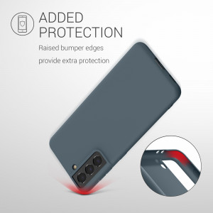 Husa Kwmobile pentru Samsung Galaxy S21, Silicon, Albastru, 54055.202 - Img 7